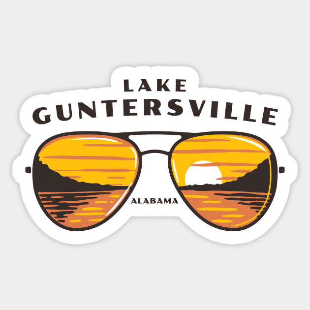 Lake Guntersville Sunglasses • Shades Sticker by Alabama Lake Life